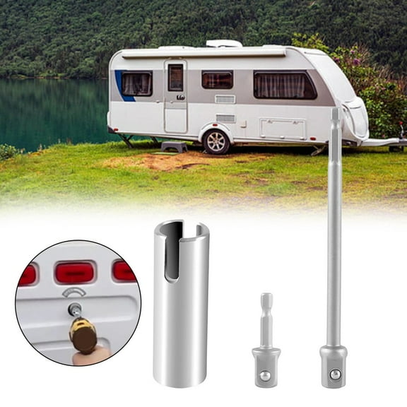 Scissor Slotted Drill Attachment With Flexible Adapter Bits For Rv Use