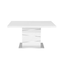New Spec 55" Metal Dining Table in White