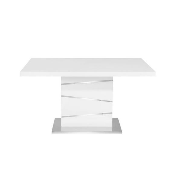 New Spec 55" Metal Dining Table in White