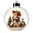 thumbnail image 2 of Light Up Christmas Glass Ball Ornament 3.1 Inches, Warm LED Scene with Santa Tree for Holiday Hanging Decor, 2 of 7