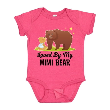 

Inktastic Mimi Bear Loves Me Grandbaby Gift Baby Boy or Baby Girl Bodysuit