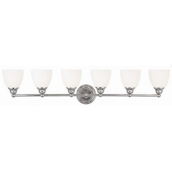 6 Light Bathroom Light in Traditional Style 42 inches Wide By 9 inches High-Polished Chrome Finish Bailey Street Home 218-Bel-1764363