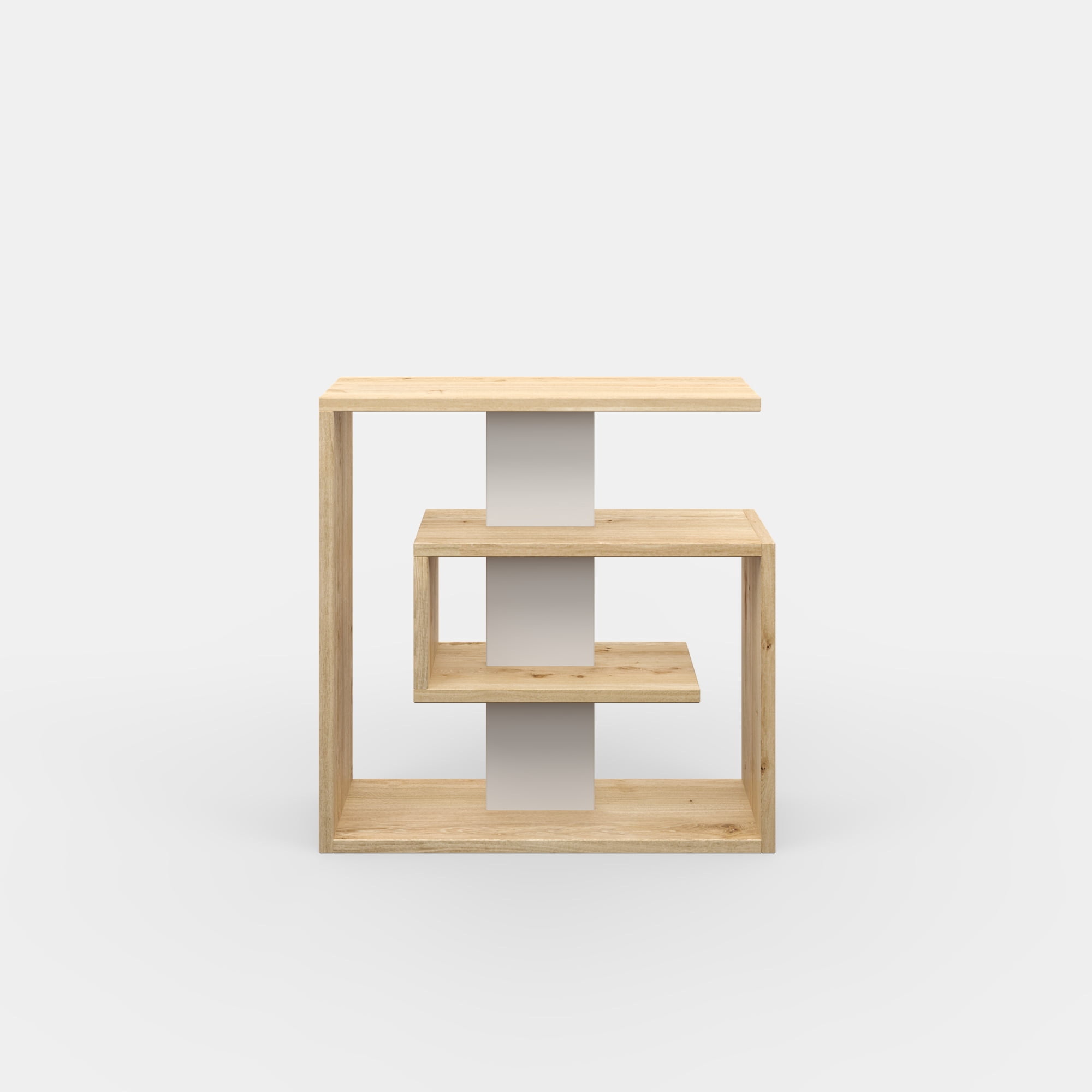 Ada Home Decor Furniture Oak 2 Tier Stacy Modern Side Table