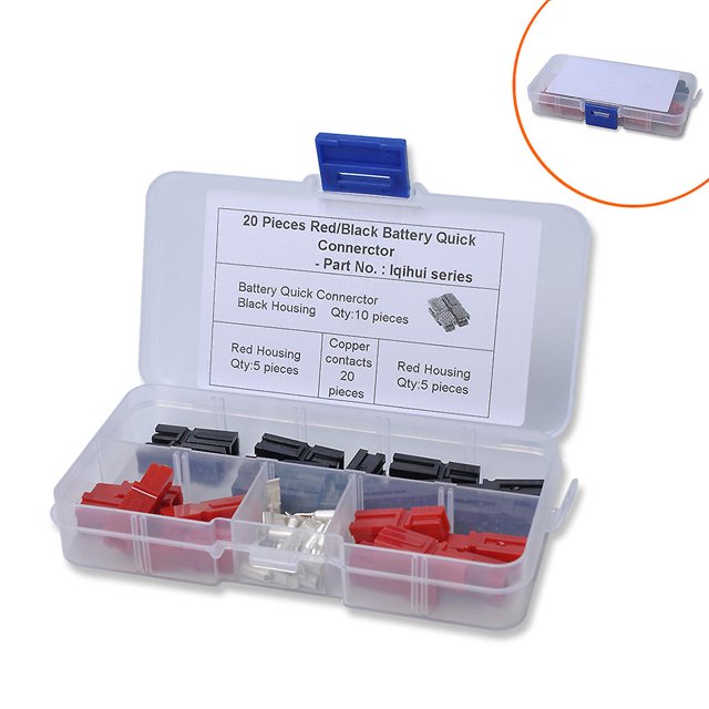 Adecuado para Anderson 30a enchufe de una sola etapa pequeño conector de alimentación rojo y negro con terminal 10 pares de cajas__ Kuyhfg Bienvenido a Kuyhfg