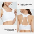 thumbnail image 6 of BALEAF Women's Modest Swim Bra Full Coverage Athletic Padded Bikini Bra Top Upf50+ White 34, 6 of 8