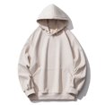 thumbnail image 2 of Vedolay Sweatshirt for Men Slim Pullover Sweatshirt Long Sleeve Pullover Tops Beige,3XL, 2 of 4