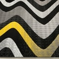 thumbnail image 5 of Yellow AllStar Modern. Contemporary Woven Area Rug. Drop-Stitch Weave Technique. Carved Effect. Vivid Pop Colors (7' 10" x 10'), 5 of 7