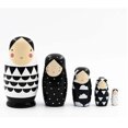 thumbnail image 1 of TIMIFIS Fall Decor Russian Stacking Wooden Nesting Dolls Matryoshka Set 5 Pcs House DecorFall, 1 of 7