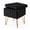 Black/15.94 x 12.20 x 19.09 inch, variant on Alvantor Faux Fur Storage Ottoman Stool with Padded Seat and Gold Metal Legs, Mint Green, 15.94 x 12.20 x 19.09 in