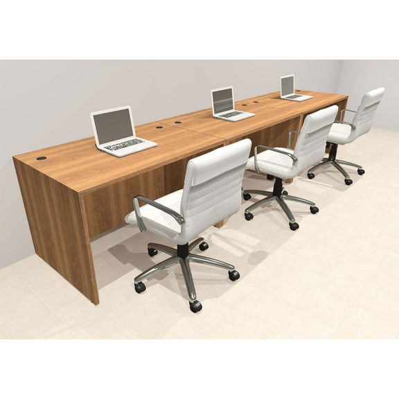 Three Person Modern No Panel Office Workstation Desk Set, #OT-SUS-SPN6