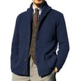 thumbnail image 2 of New Sweater Men's Euro American Solid Long Sleeve Knitted Cardigan, 2 of 5