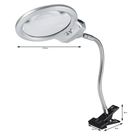 Greensen Desk Magnifier Large Lens Table Top Desk Lamp Lighted