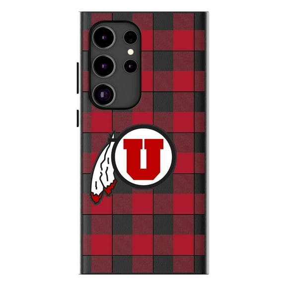 Keyscaper Utah Utes Plaid Galaxy Magnetic Bump Case