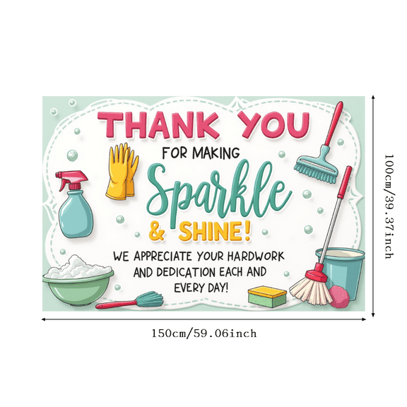 Decorative Design Thank You Banner Colorful Appreciation For Workplace Recognition Employee Motivation Office Decor