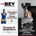 thumbnail image 3 of 2025 BEY Automatic Glass Rinser - Powerful Cup Washer for Kitchen Sink, Stainless Steel Baby Bottle Cleaner Sinks Attachment, Bar Accessories Spray Metal, 3 of 6