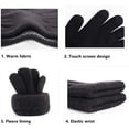 thumbnail image 5 of Morttic Winter Hat Scarf Gloves Set - Fleece Warm Knit Neck Warmer Wool Thermal Beanie Cap Outdoor Sport Ski Bike Mittens Men Women (Grey), 5 of 13