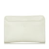 Pre-Owned Burberry Clutch Bag Calf Leather White