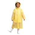 thumbnail image 2 of JOANKDMI Toddler Girls Long Raincoat Kids Waterproof Lightweight EVA Rain Jacket with Clear Brim Hood Snap Button Closure for School Hiking Travel Outdoor Active Wear, 2 of 5