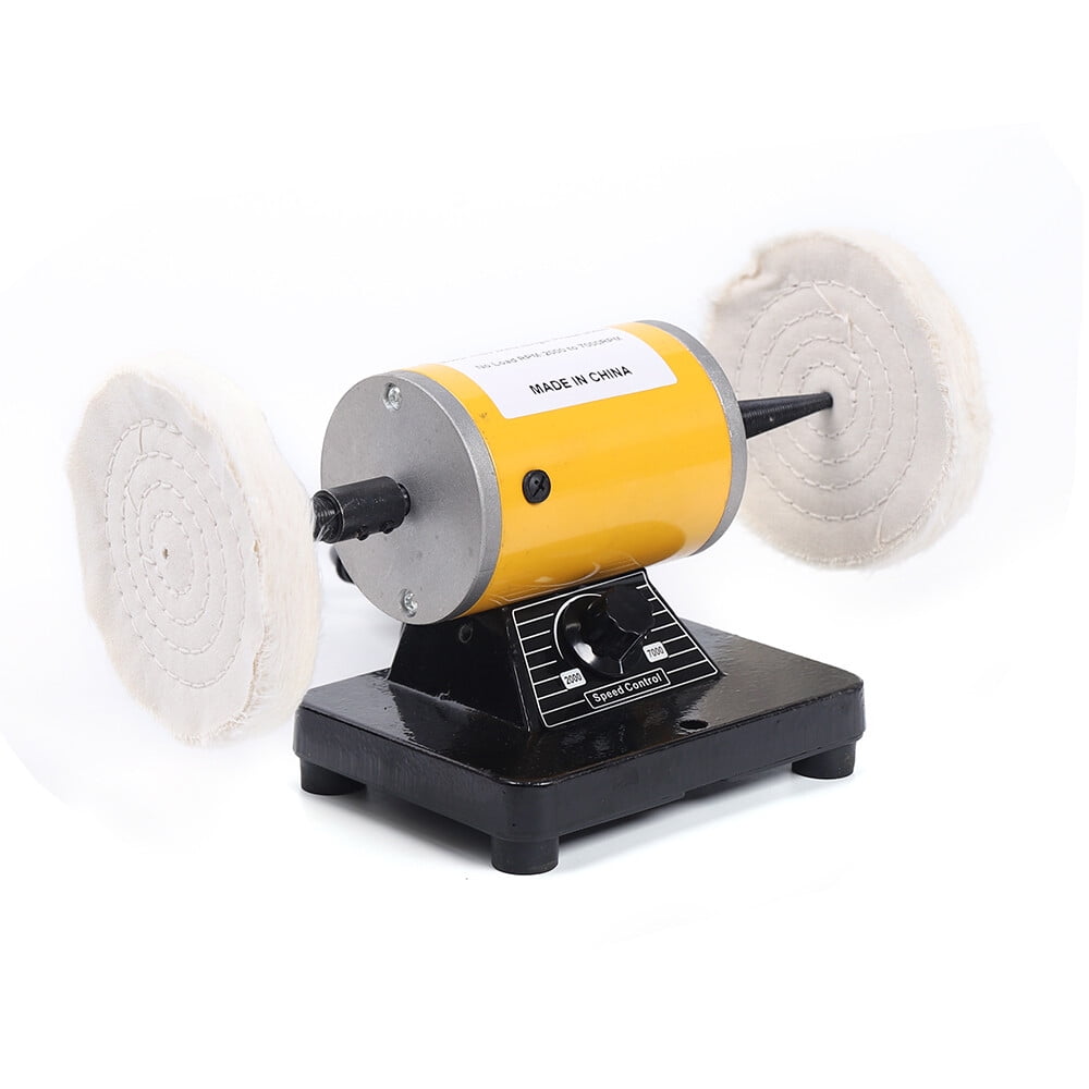 Bench Buffer Polisher with 2 Buffing Wheels, Adjustable Variable Speed Bench Grinder Polishing & Buffing Machine, Adjustable Bench Buffer Polisher