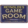thumbnail image 1 of REYNOLDS'S Blue Game Room Sign Metal Wall Decor 8x12 208120002378, 1 of 1