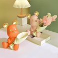 thumbnail image 4 of Estatuilla de Retención de Oso Soporte para Arreglos de Flores Secas, Sala de , Armario de TV, Maceta, , Sala de , Jarrón de Flores, Ado naranja Macarena Florero con figura de oso, 4 of 7