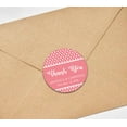 thumbnail image 2 of Darling Souvenir Round 45 Pcs Polka Dot Thank You Stickers Wedding Personalized Bride Groom Names And Date Envelope Seals-White & Red, 2 of 3