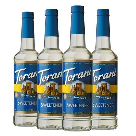 Torani Sugar Free Sweetener Syrup, 25.4 oz-4 Pack