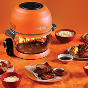 Fritaire, Self-Cleaning Glass Bowl Air Fryer, 5 Qt, 6 One-Touch Functions, BPA/Teflon Free, White