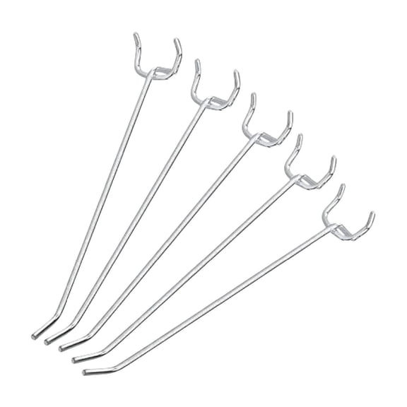 6in Pegboard Hook Organizer Kit, 50 Pack, Hanging Hooks Set for Garage Organization, Great for Wall Hanging and Shelving