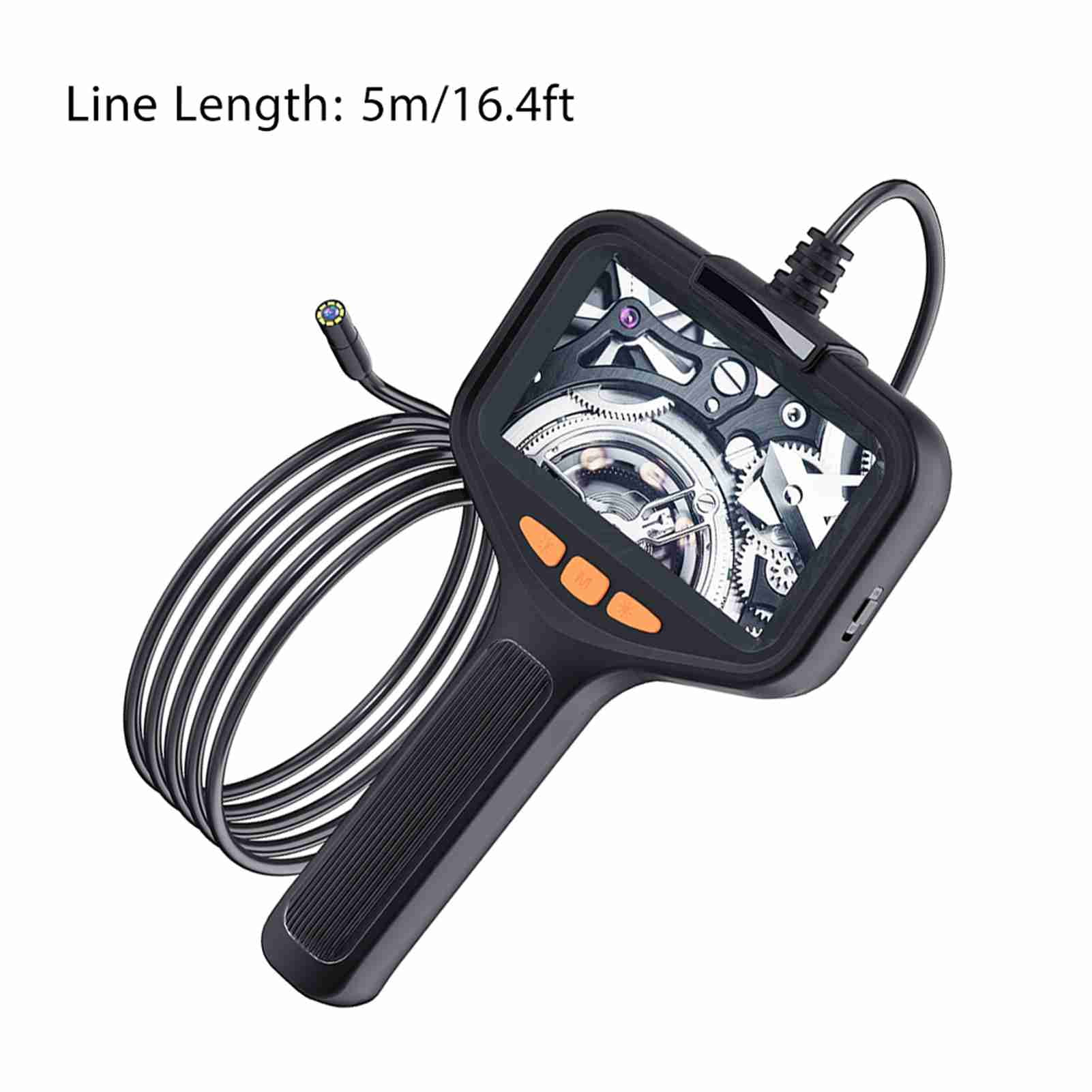Inspection Endoscope Camera With Light, HD 1080P Borescope With 4.3'' Screen 8 Adjustable LED Lights, Inspection Camera With 32.81ft  Cord