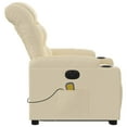 thumbnail image 3 of vidaXL Electric Stand up Massage Recliner Chair Cream Fabric, 3 of 9