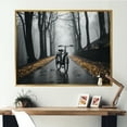 thumbnail image 1 of Designart Bicycle framed wall Art, Bike Riding Forward Into , Bicycle Large framed wall art decor, Yellow Modern Gold framed wall art, 40x30 inches Gold Frame, 1 of 5