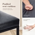 thumbnail image 3 of SUMMIT LIVING 24 inch Bar Stools with Back Set of 4 for Kitchen Dining, Faux Leather Counter Stools, Midnight Blue, 3 of 6