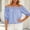 Blue, variant on WRFWUL Womens Off Shoulder Ruffle Trim Blouse Casual Loose Fit Cute Puff Sleeve T Shirts Summer Lightweight Breathable Top