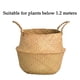 thumbnail image 5 of Cesta de la compra de algas marinas, tejido artesanal, estilo cuenco convertible, contenedor de juguetes ecológico, regalo para decoradores, se limpia con un paño húmedo, respetuoso con el medio, 5 of 5