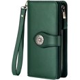 thumbnail image 1 of Women's Wallet RFID Blocking Credit Card Holder Large Capacity Wristlet Leather Wallets Purse, 1 of 5
