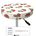 thumbnail image 4 of Easygdp Mushroom Print Easy To Install Bar Stool Covers&Stool Covers Round&Elastic Stool Cover, Barstool Covers,Washable&Bottom With Elastic Edge-14 inch, 4 of 7