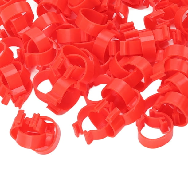 Banda para patas de aves de corral, 100 piezas Anillos para patas de aves de corral Anillos para gallinas y patos Clip Anillo para patas de pollo Funcionalidad versátil