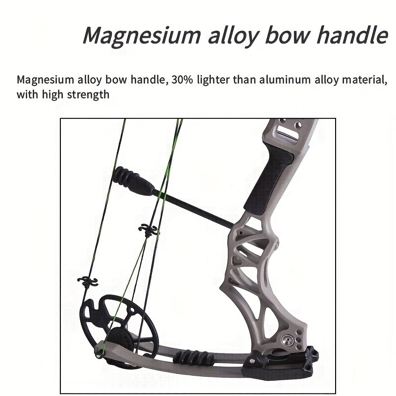 1 Set Of Compound Bow Set 30-70lbs Adjustable Bow And Arrow Set Adults Aluminum Alloy Material Lightweight High-strength Excellent Surface Treatment Corrosion Resistance Wear Resistance