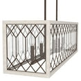thumbnail image 5 of Hunter - Chevron 6-light Textured Rust, Extra Large Chandelier, Dimmable, Linear Shaped, for Bedrooms, Kitchens, Dining, Living Rooms - 19374, 5 of 9