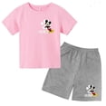 thumbnail image 3 of Camiseta y pantalones cortos con estampado de Mickey Mouse de verano para niños y adolescentes, traje de 2 piezas, ropa deportiva informal para niños y niñas, conjunto de moda Sunshine, 3 of 5