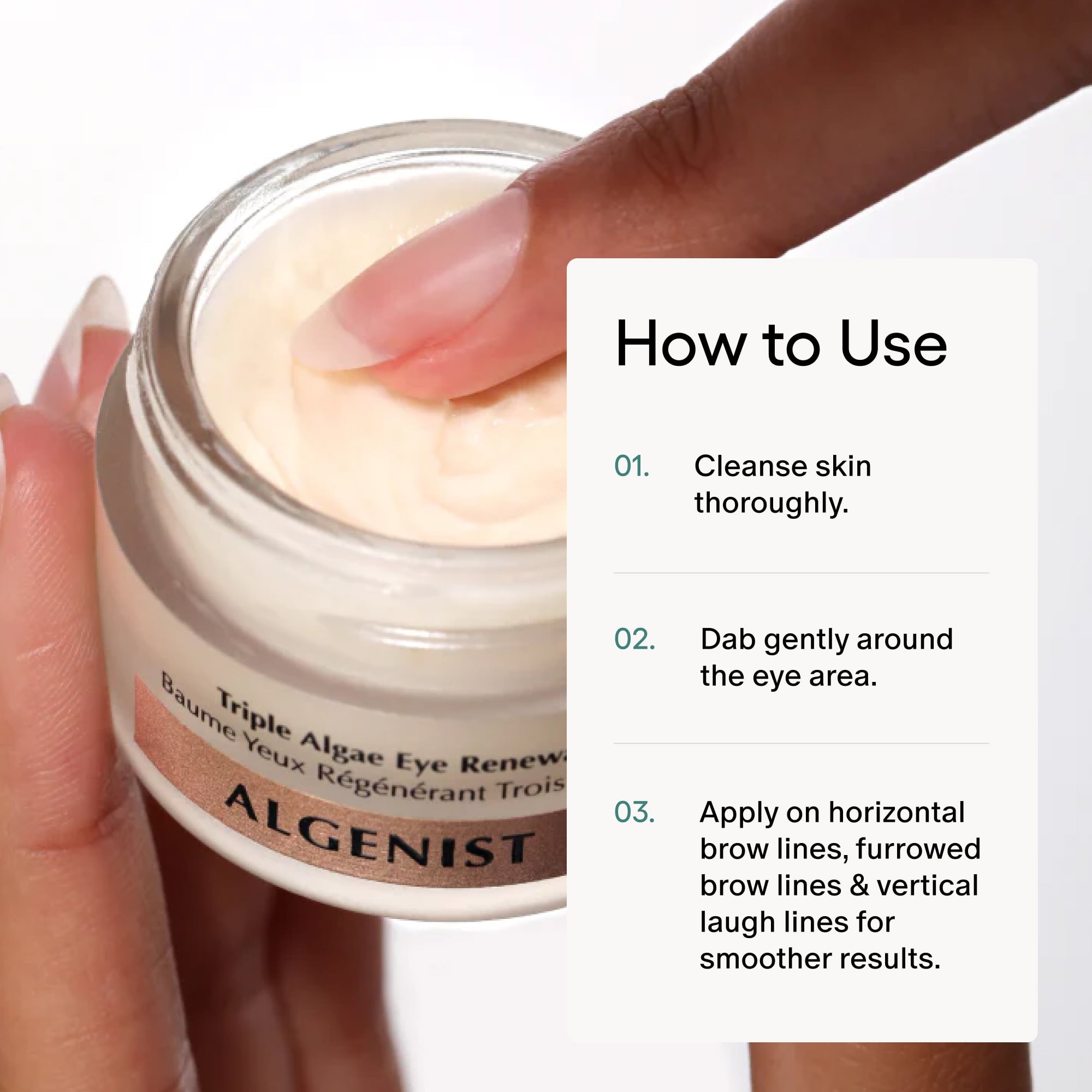 Algenist Triple Algae Eye Renewal Balm - Hydrating Vegan Eye Cream with Caffeine, Alguronic Acid & Vitamin E to Help Reduce Dark Circles, Puffiness, Fine Lines & Wrinkles - Travel Size (0.5 oz)