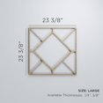 thumbnail image 3 of Ekena Millwork 23 3/8"W x 23 3/8"H x 1/4"T Large Hudson Decorative Fretwork Wood Wall Panels, Walnut, 3 of 18