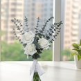 thumbnail image 6 of JYYYBF Wedding Bouquets for Bride Bridesmaid, Bride Bridal Bouquet Tossing Rustic Bouquet Artificial Flower Eucalyptus Leaf Hold Flower, 6 of 7
