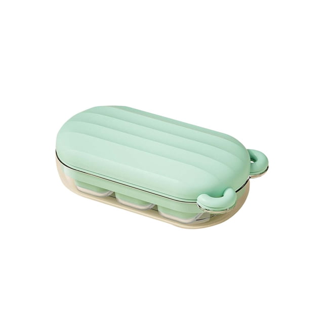 Food Grade Mini Ice Box, Stackable Ice Cubes Tray with Lid, Easy Demould Press Ice Maker for Kitchen Drinks, Compact Summer Kitchen Organizer, Yellow/Green/Blue/Orange
