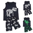 thumbnail image 4 of Futezty Toddler Boys Clothes Summer Outfit Sets, Kids Little Boys Shorts Clothing Set Short Sleeve Stripes Patchwork T-shirt with Elastic Waist Shorts Toddler Set Summer Outfit, 4 of 8