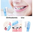 thumbnail image 3 of 4 Pieces Toothbrush Small Head End Tuft Toothbrush Orthodontic Soft Trim Wisdom, 3 of 9