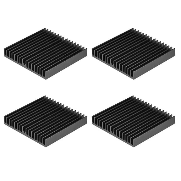 Electronics Cooler Heatsink for MOS GPU IC Chip Black 60 x 60 x 10 mm 4PCS