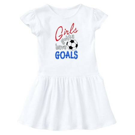 

Inktastic Girls Gotta Have Goals with Soccer Ball Gift Baby Girl Dress