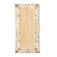 thumbnail image 6 of DecMode 36" x 72" Light Brown Washed Carved Scroll Wall Mirror, 6 of 12
